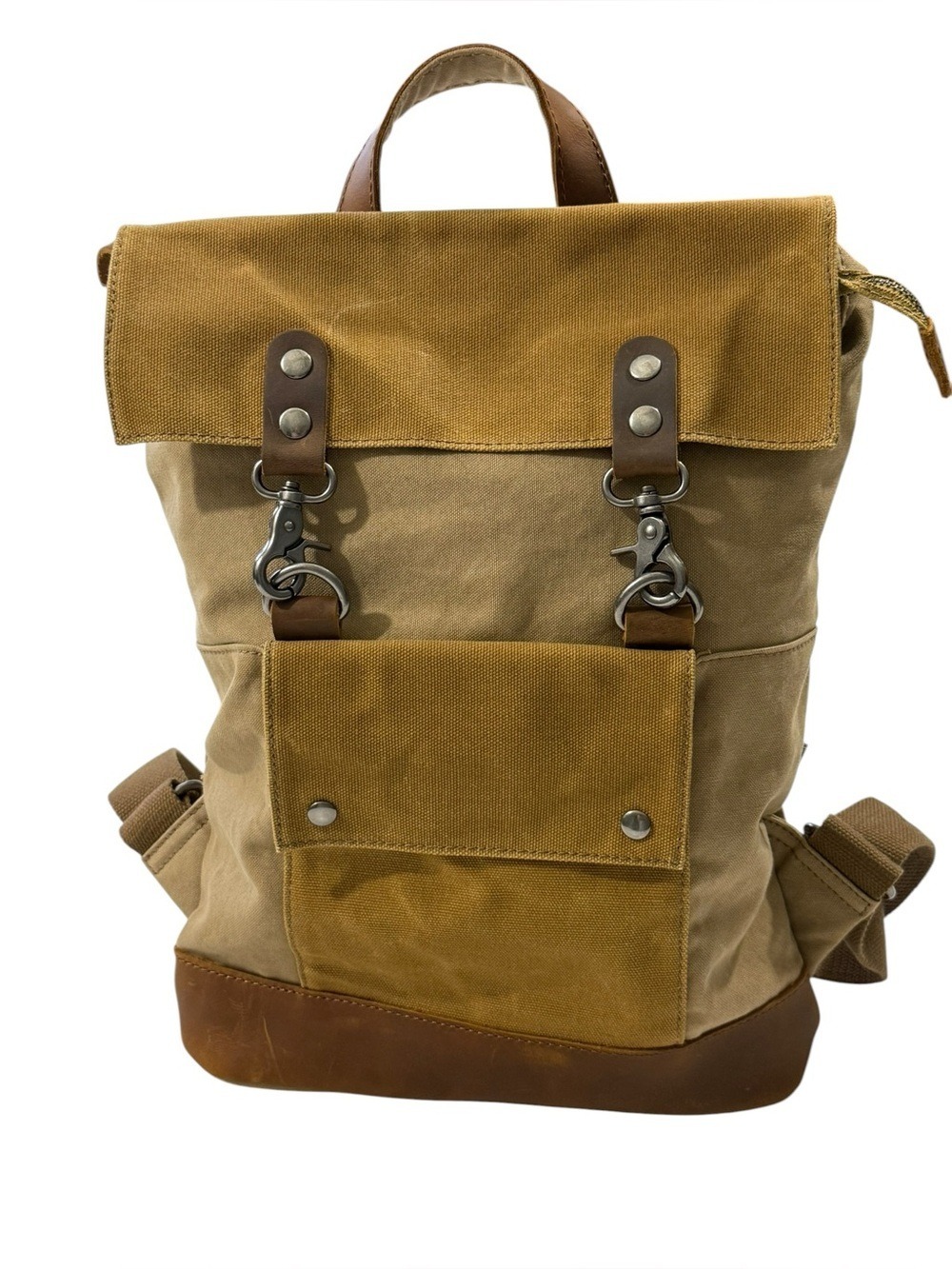TBD Brand Canvas Leather Backpack